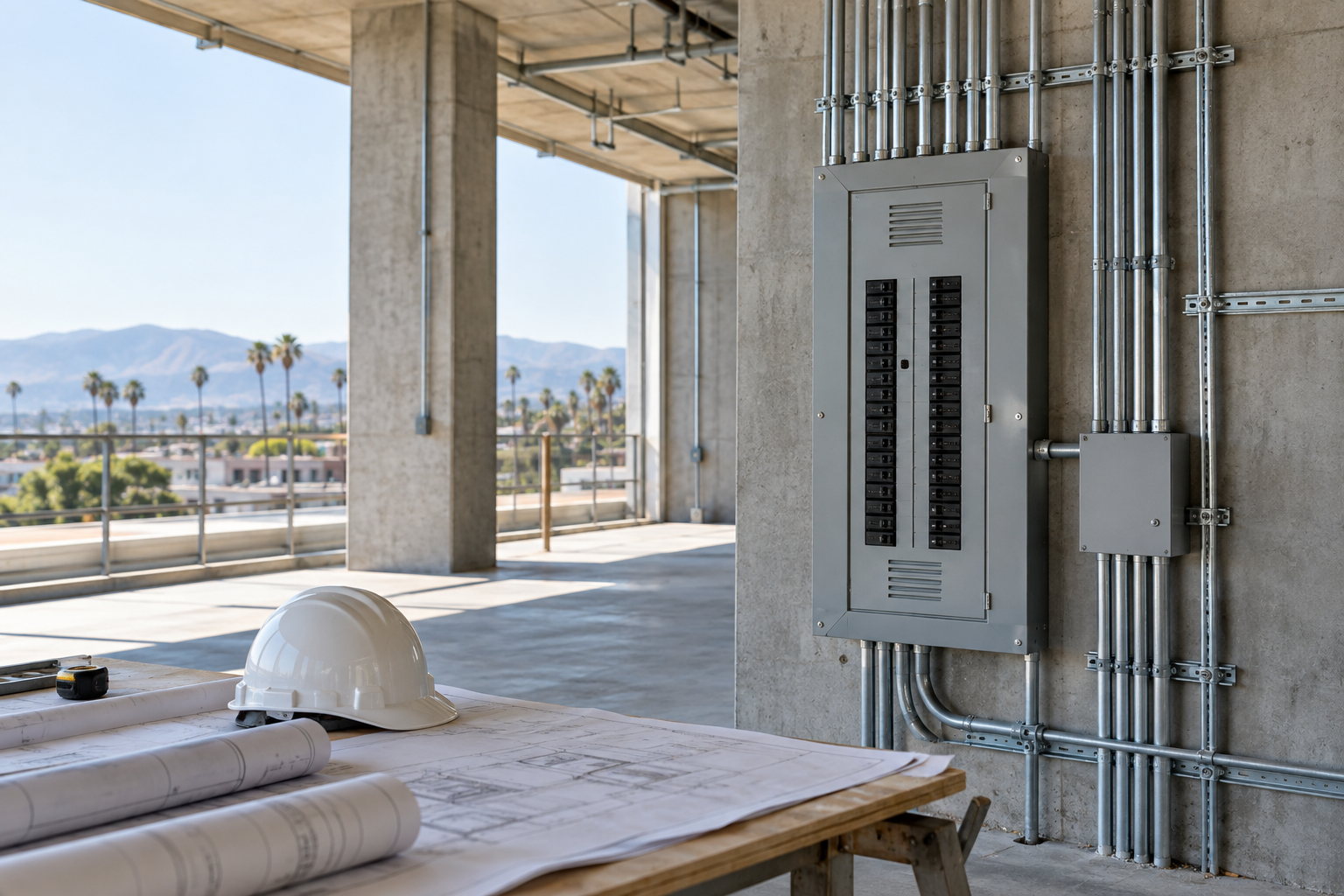 Electrical construction project planning in Southern California